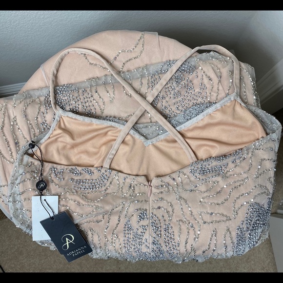 New! Adrianna Papell Blouson beaded gown - Picture 5 of 5